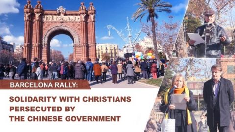 Barcelona Rally Solidarity with Christians Persecuted by the Chinese Government