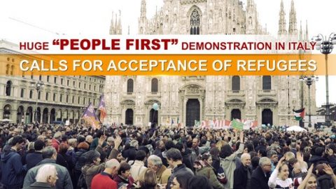 Huge “People First” Demonstration in Italy Calls for Acceptance of Refugees